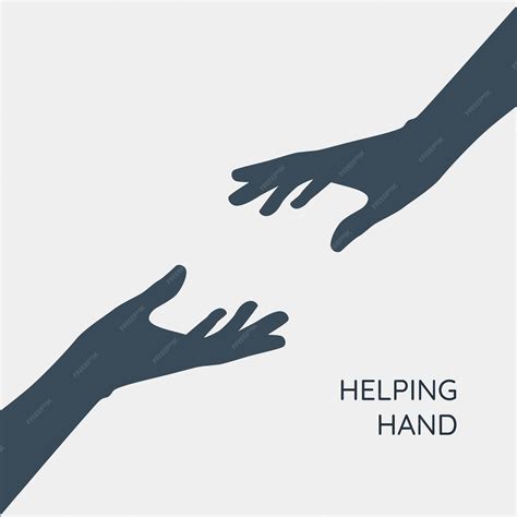 Premium Vector | Helping hand concept Gesture sign of help and hope Two ...