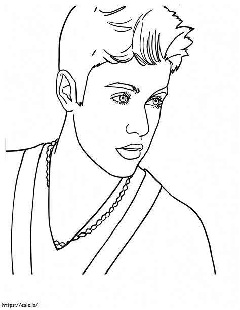 Genial Justin Bieber coloring page