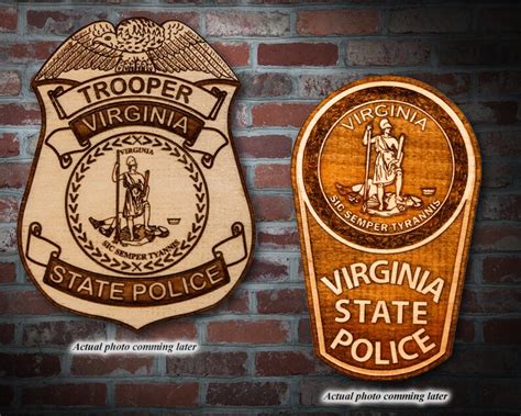 Personalized Wooden Virginia State Police Badge or Patch | Etsy
