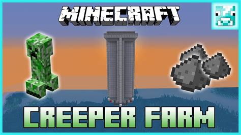 Minecraft 1.14: How To Make A CREEPER FARM Tutorial - YouTube