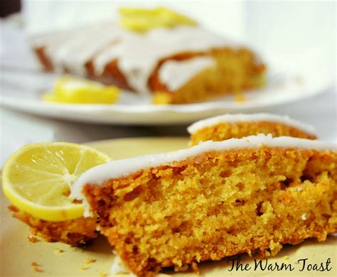 Lemon Zest Cake with Lemon Glaze - Eggless