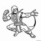 Scorpion Mortal Kombat Action Pose Coloring Page 14200 11163 sketch template