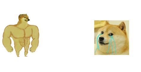 Buff Doge vs Crying Cheems - Meme Template - MeMesPortal