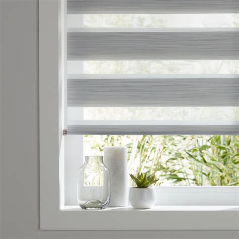 Kala Corded Grey Striped Day & night Roller Blind (W)120cm (L)180cm | Departments | TradePoint