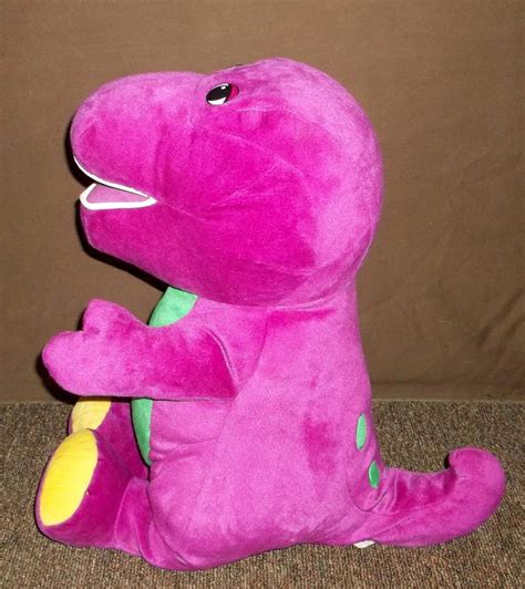 Barney * Talking Plush Doll * 24" JUMBO large huge 2 feet * 2001 Mattel * TALKS | #1821787612