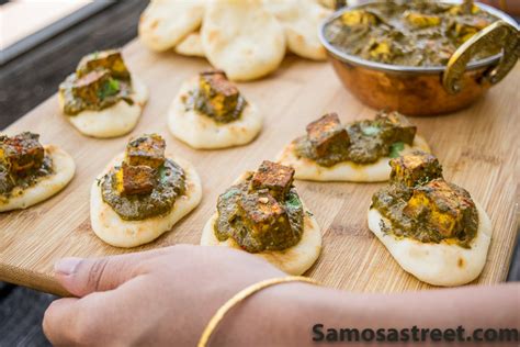 Palak Paneer Naan Bites - The Perfect Crowd Pleaser - Samosa Street