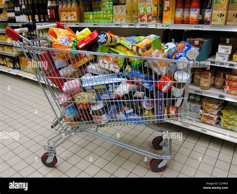 Grocery Cart Full Of Junk Food