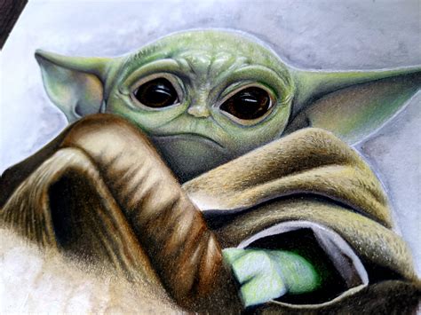 Baby Yoda Drawing Fine Art Print / star wars / grogu / - Etsy México