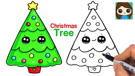 How to Draw a SUPER EASY Christmas Tree 🎄 - YouTube