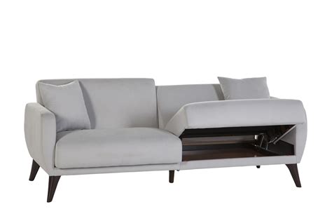 Flexy Convertible Sofa-in-a-Box (Zigana Light Gray) at Futonland