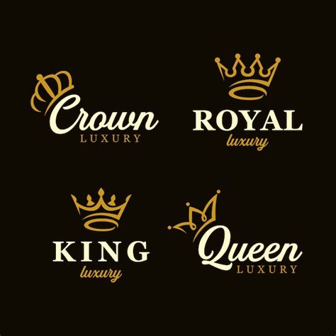 Premium Vector | Creative Crown Concept Logo Design Template Set