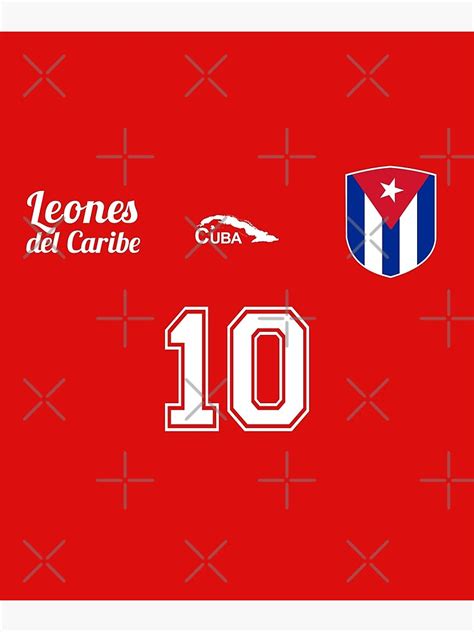 "Cuba Football Team Soccer Retro Jersey Leones del Caribe" Poster for ...