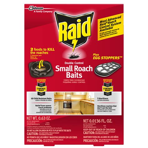 Raid Double Control, Small Roach Baits and Raid Plus, Egg Stoppers, 12 ct + 3 ct - Walmart.com ...