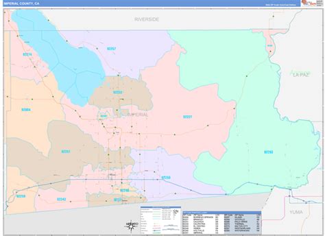 Imperial County, CA Wall Map Color Cast Style by MarketMAPS - MapSales