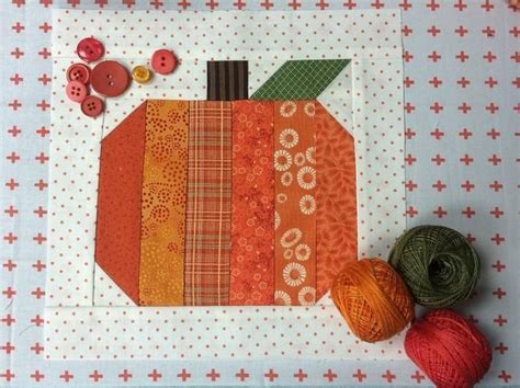 Free Pumpkin Quilt Block Tutorial | Craftsy | Quilt block tutorial ...