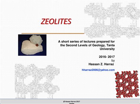 (PDF) Zeolite and its uses