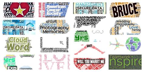 Create an awesome word cloud or shaped word cloud by Tloislane007 | Fiverr