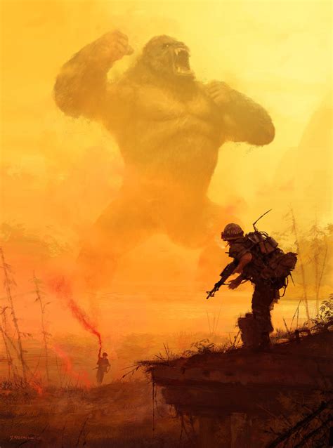 Kong: Skull Island, Soldiers, Monkeys, Fan ART, Roar HD Phone Wallpaper ...