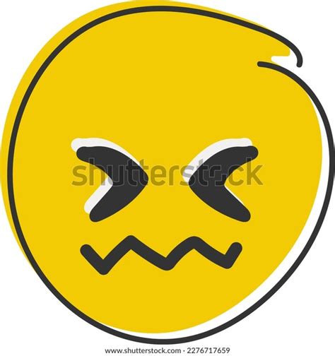 Confounded Emoji Confused Emoticon Jagged Mouth Stock Vector (Royalty Free) 2276717659 ...