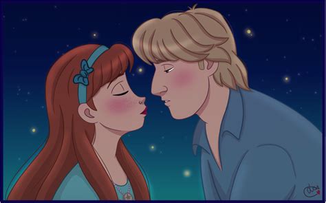 Anna and Kristoff in Kiss The Girl from The Little Mermaid Disney Films ...