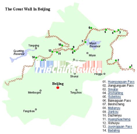 Beijing Great Wall Map - Maps of Beijing