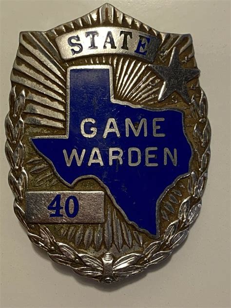 Rare Obsolete Texas Game Warden Badge Pin Approximately 2.5” | eBay | Police badge, Badge ...