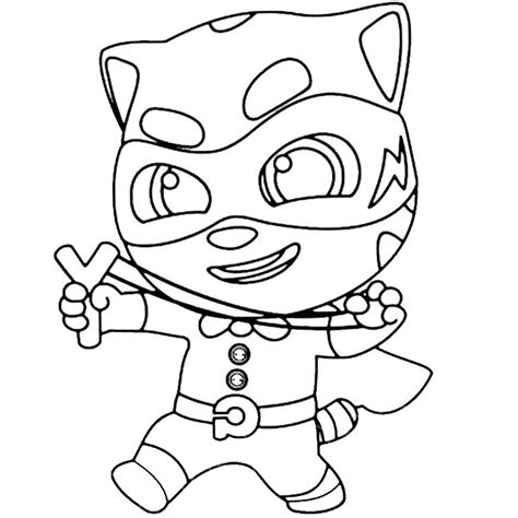 Talking Tom Heroes Coloring Pages Hero Hank and Talking Tom - XColorings.com