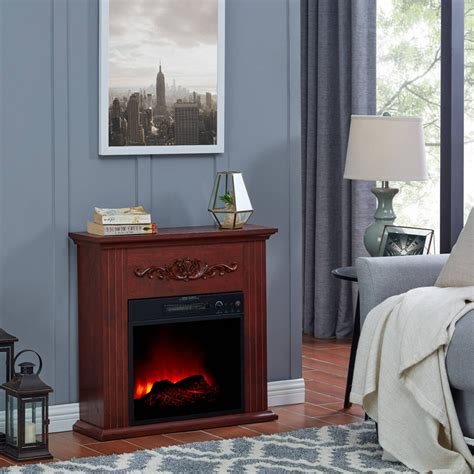 Bold Flame 28 inch Electric Fireplace Heater, Chestnut - Walmart.com ...