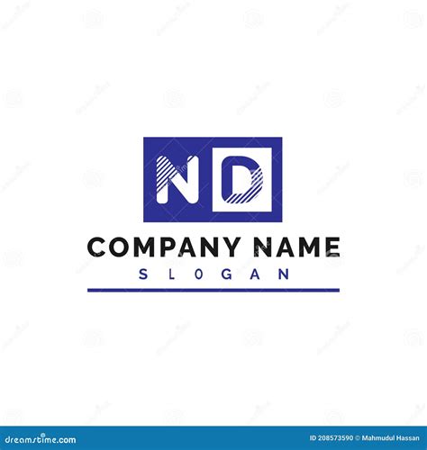 ND Logo Design. ND Letter Logo Vector Illustration - Vector Stock ...