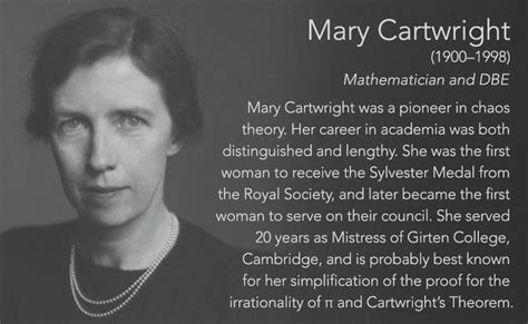 Mary Cartwright(1900–1998) Mathematician Dame Commander of the Order of the British Empire Mary ...