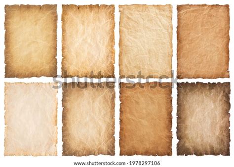 Collection Set Old Parchment Paper Sheet Stock Photo 1978297106 ...