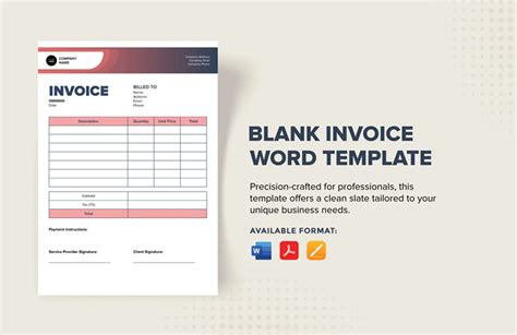 Blank University Invoice Template in Google Sheets, Google Docs, Word, Excel, Apple Pages ...