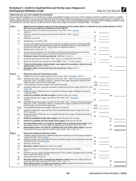 2020 Form IRS Instructions 941 Fill Online, Printable, Fillable, Blank ...