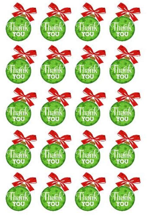 20 Thank You Christmas Stickers Happy Holidays Envelope - Etsy