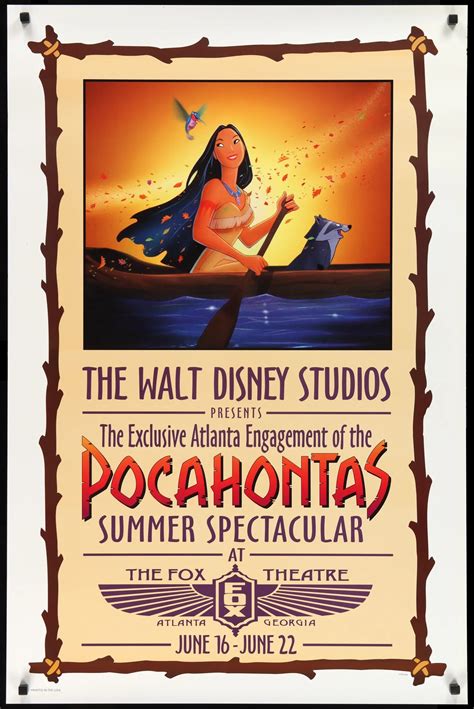 Pocahontas (1995) Original Advance One-Sheet Movie Poster - Original ...