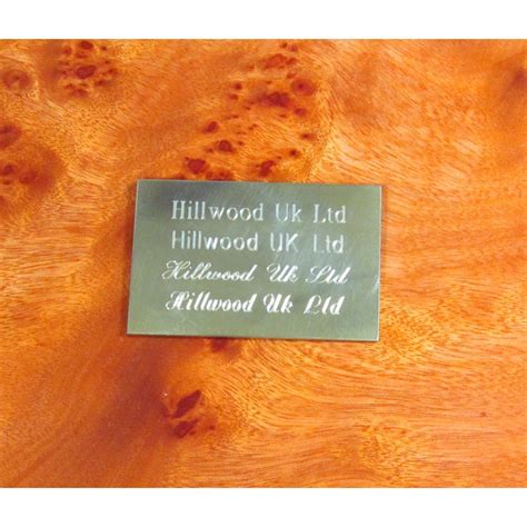 Engraved Brass Plaque - Hillwood