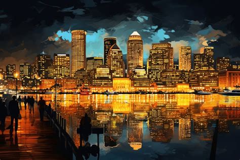 Skyline architecture illuminated metropolis. AI | Free Photo - rawpixel