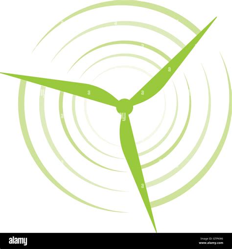 Wind energy day. Green abstract logo. Wind turbine logo Stock Vector ...