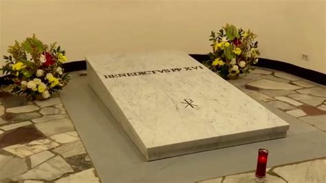 Tomb of Pope Benedict XVI opens to public to pay respects