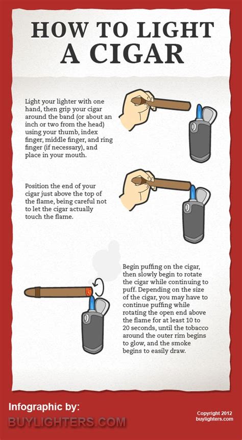 cigar infographics | How to Light a Cigar - Infographic | Smoke | Pinterest | Infographics ...