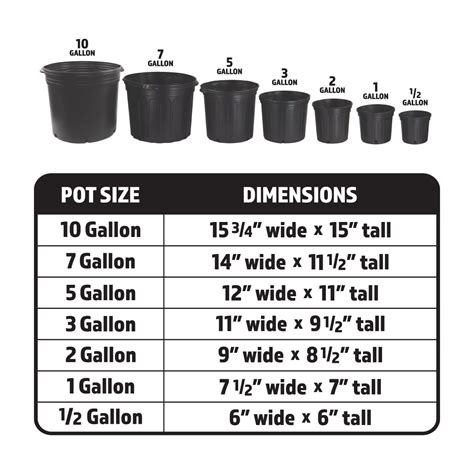 Flower Pot Sizes