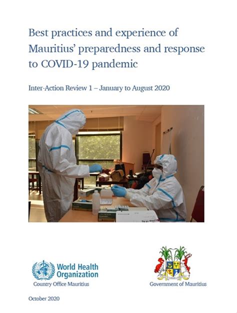 Best practices and experience of Mauritius’ preparedness and response ...