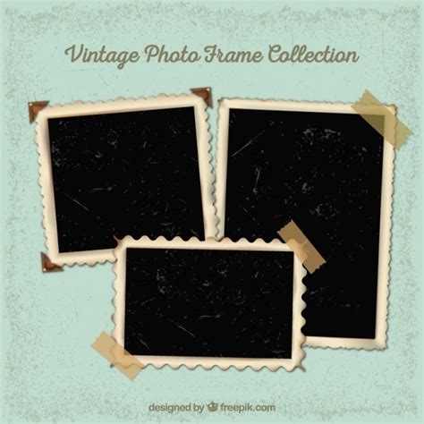 Free Vector | Collection of vintage photography frames