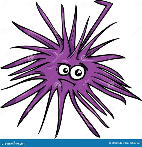 Sea Urchin Cartoon Illustration Stock Vector - Image: 55304642