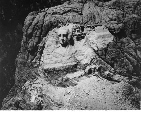 Mount Rushmore under construction. 1936