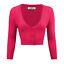 YEMAK Women's Cropped Bolero 3/4 Sleeve Button-Down Cardigan Sweater ...