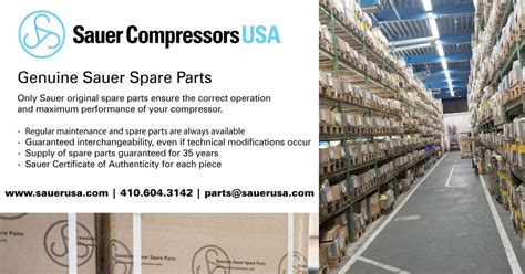 Genuine Sauer Spare Parts - Sauer Compressors USA, Inc.