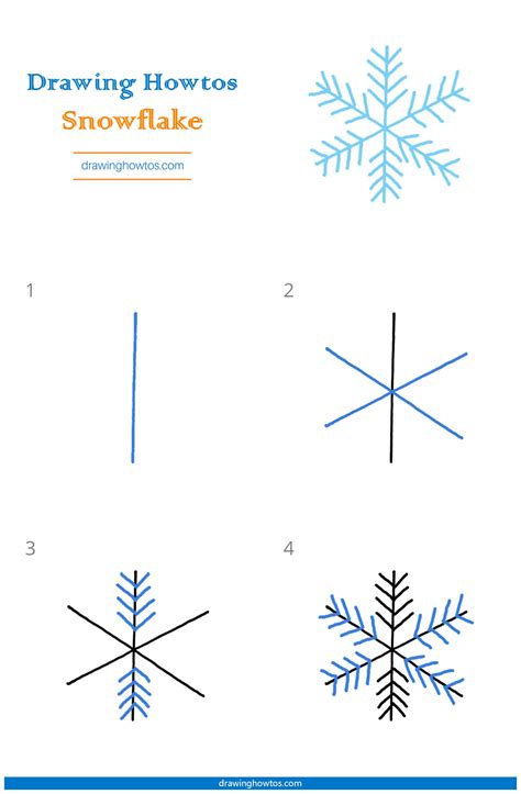 How to Draw a Snowflake - Step by Step Easy Drawing Guides - Drawing Howtos