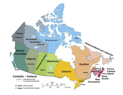 Printable Political Maps of Canada – Northwoods Press