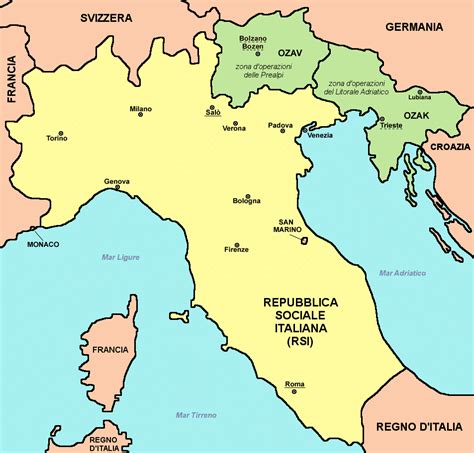 Italian Social Republic Map